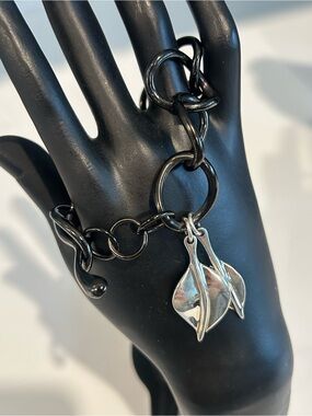 RLM Studio Sterling Black Link Charm Bracelet